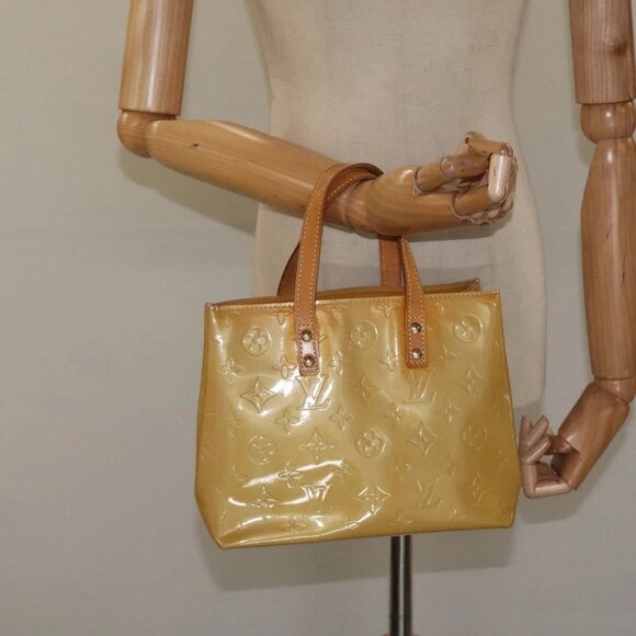 LOUIS VUITTON Monogram Vernis Reade PM Hand Bag Beige - Picture 1 of 16